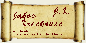 Jakov Krečković vizit kartica